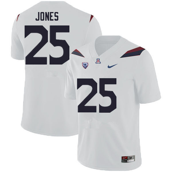 Men #25 Valen Jones Arizona Wildcats College Football Jerseys Sale-White